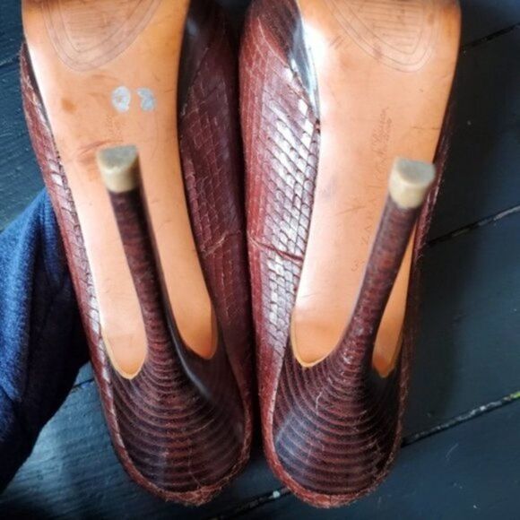 Zara Basic Collection Snakeskin heels - Picture 7 of 8